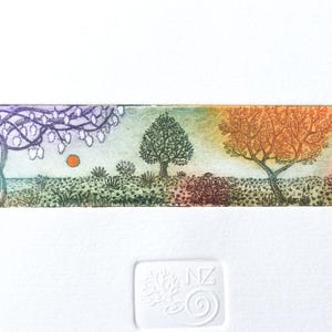 Gravure Jardin printanier : impression nature en édition limitée