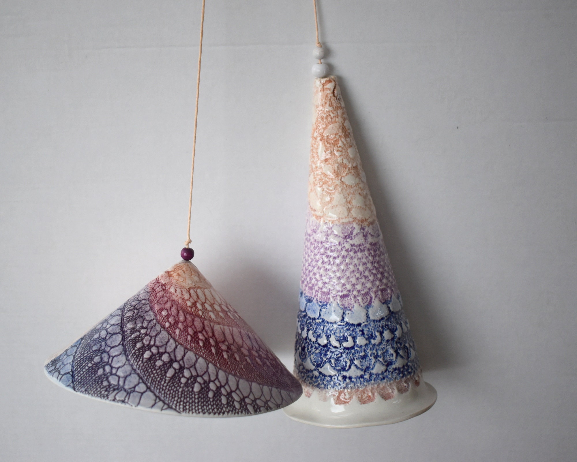 Pink Bell Handmade Ceramic Bell Bells & Chimes Garden Etsy