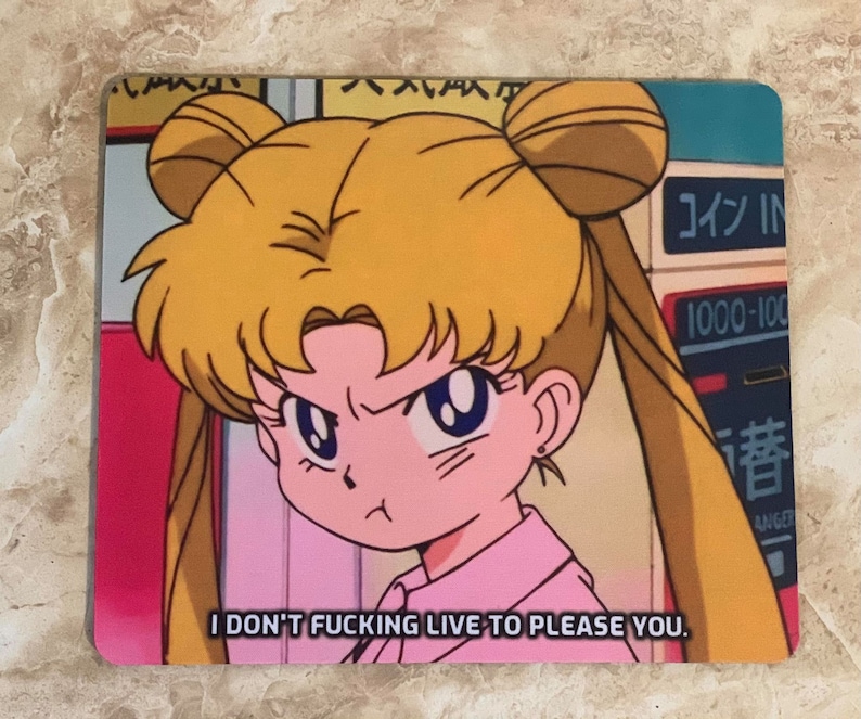 Sailor moon I dont live to please you PCcomputer Mousepad