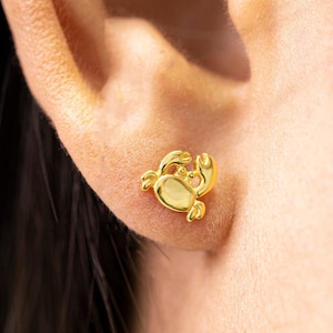 Crab Stud Earrings, Sea Life Jewelry, Beach Earrings, Summer Earrings Gift for Her