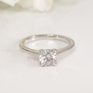 6.0mm Diamond Solitaire Engagement Ring, 4-Prong Diamond Engagement Ring, Fancy Ring, Bridal Promise Ring