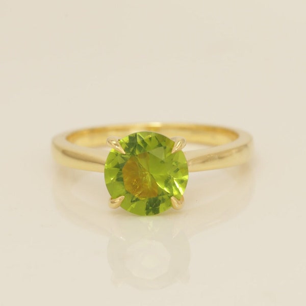 Peridot Engagement Ring - Etsy
