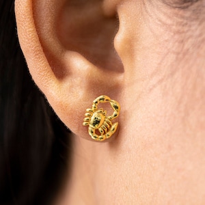 Scorpions Stud Earrings, Zodiac Earrings Gift for Her, Scorpion Jewelry, Scorpion Studs, Arachnid Stud Earrings