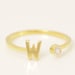 Personalized W Initial Rings, Open Cuff Ring, Dainty Initial Ring ...
