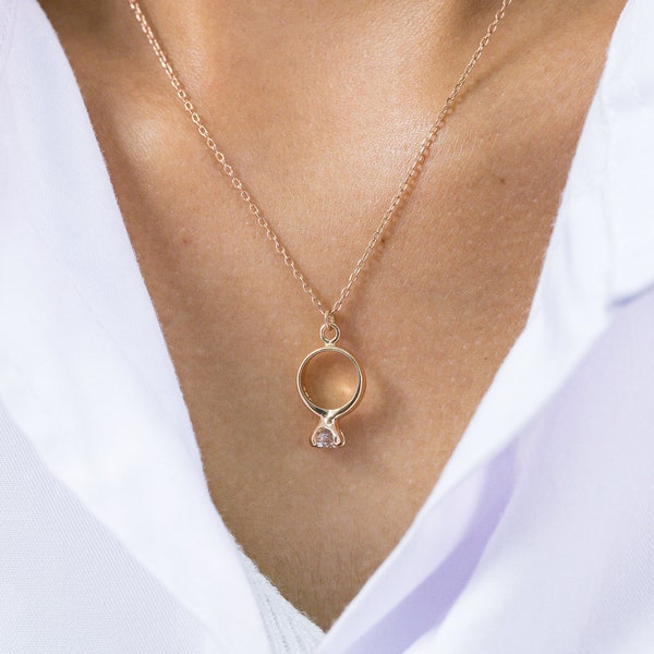 Ring Holder Necklace Etsy