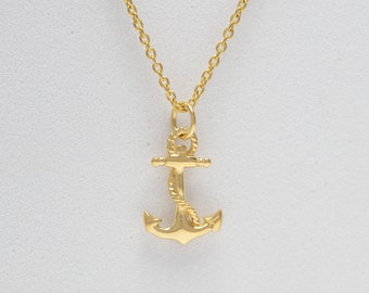 Anchor Necklace, Anchor Charm Pendant, Gift for Best Friend, Nautical Necklace, Beach Jewelry, Gift For Him