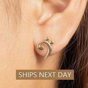 Bassschlüssel Ohrstecker, Musiknoten Ohrringe, Geschenk für Frauen, Musik Note Schmuck, Musiklehrer Geschenk, Geschenk für Musiker