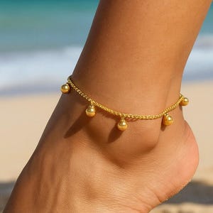 Jingle Bell Anklet / Anklet Gift for Her / Sterling Silver Anklet / Birthday Gift / Gift for Girlfriend, Sister