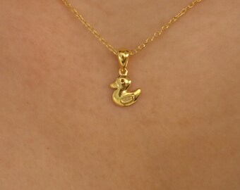 Best Friend Initial Charm Stainless Steel Necklace Duck Necklace Charm Necklace Personalized Gift Duck Animal Charm Custom Gift