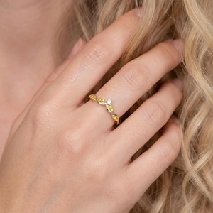 Citrine Curved Wedding Band V Shape Ring Golden Yellow Gemstone Chevron Stacking Ring November Birthstone Bridal Jewelry image 14