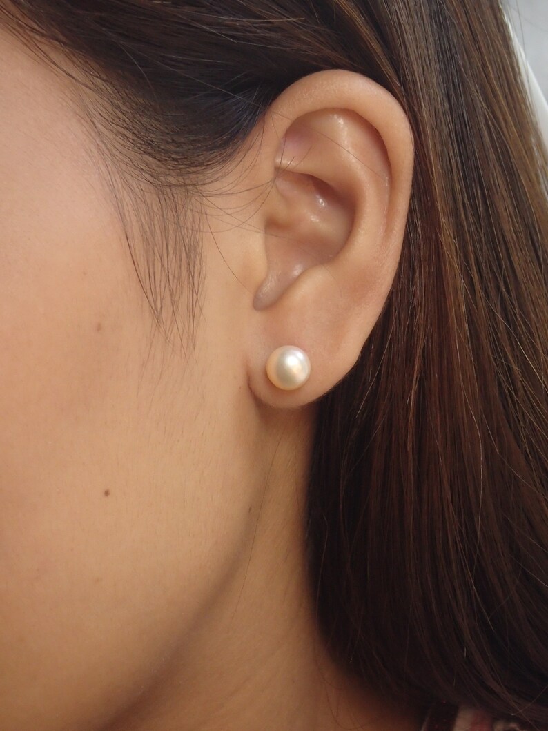Sterling Silver Edison Freshwater Pearl U-shaped Stud Earrings main image 0