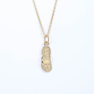 Flip Flop Necklace, Flip Flops Pendant Necklace, Flip Flop Jewelry, Summer Jewelry, Flip Flops Charm