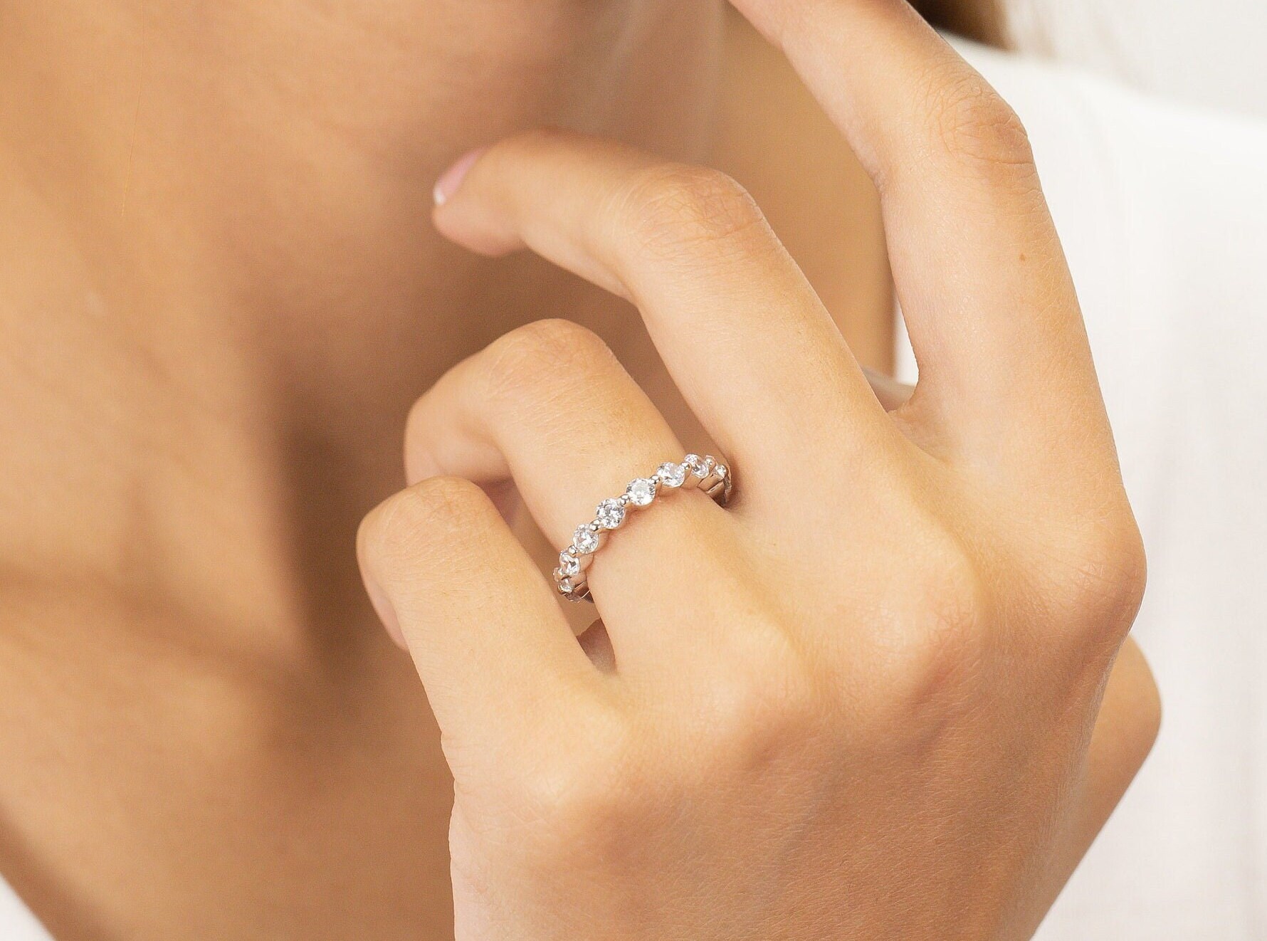 セチクチュール レディース リング アクセサリー Bubble Diamond Band Ring | fermejeanrobertaudet.ca