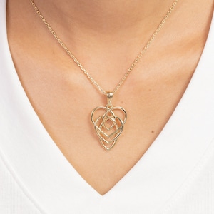 Celtic Motherhood Knot Necklace, Sterling Silver Knot Necklace, Child Celtic Knot Necklace