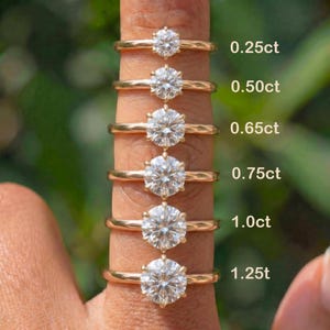 Delicate Diamond Solitaire Ring, 14K Gold Engagement Ring, Promise Ring Gift for Her, Anniversary Ring