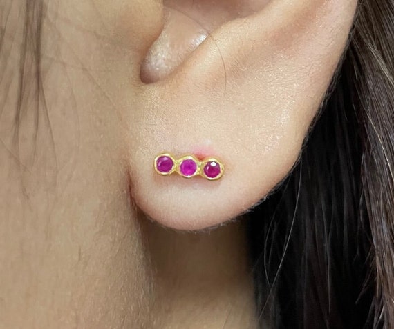 Ruby stone shop earrings online