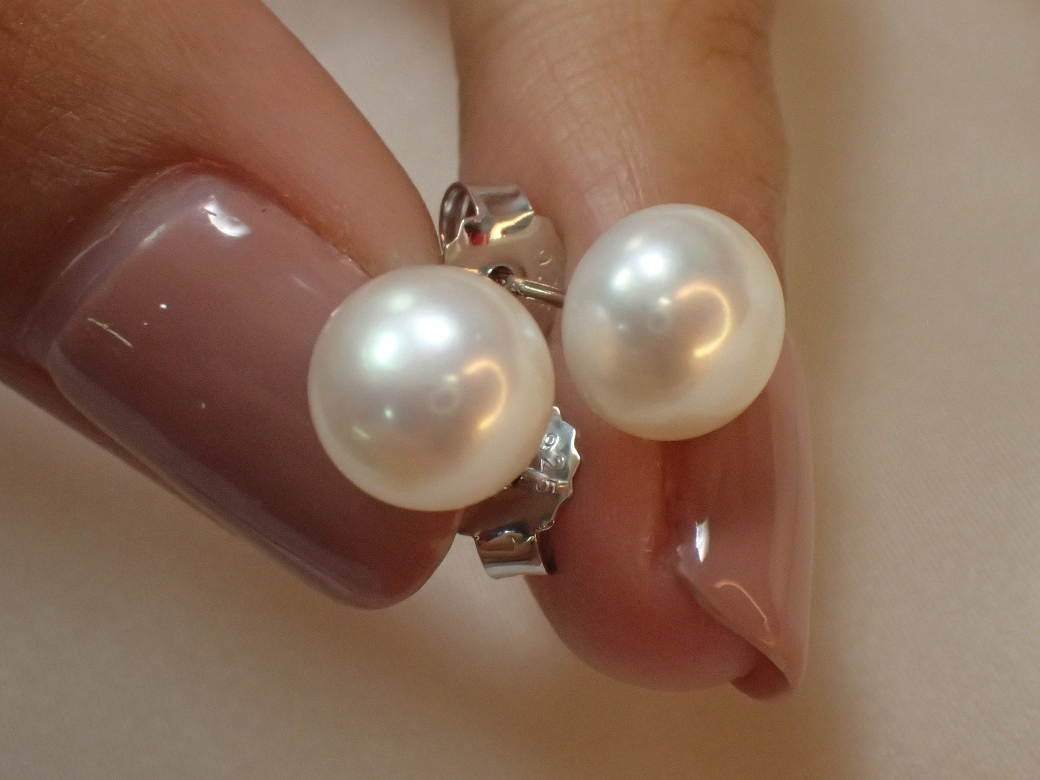 Pearl Earring Charms 7mm Etsy