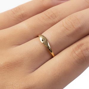 Animal Paw Print Ring, Cat Dog Lovers Jewelry, Pet Jewelry, Pet Memorial Ring, Dogs Paw Print Ring for dog lovers, Pet Lover Gift