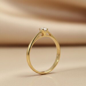 2.5mm Moissanite Engagement Ring, Bridal Wedding Ring Gift for Her, Solitaire Ring for Women, Anniversary Gift image 5
