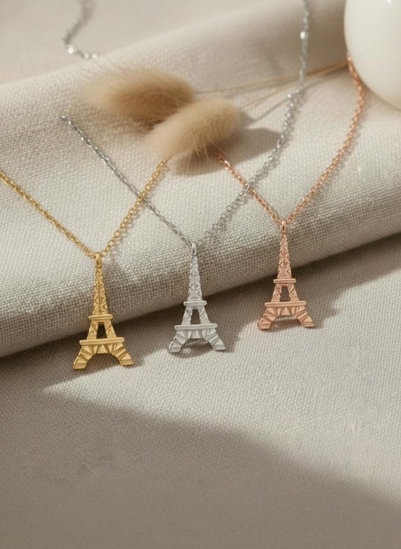 Ciondolo Torre Eiffel in argento sterling 925 compatibile con collane bracciali Pandora