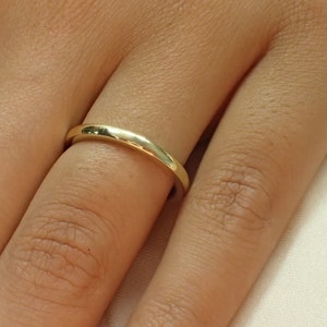 2.0 MM Flat Plain Wedding Band / 925 Sterling Silver Plain Band / Smooth Band / Thin Dainty Stackable Band