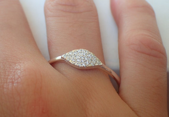 Marquise Black Diamond Ring Stack Rose Gold Vintage Halo Bridal Ring | La  More Design