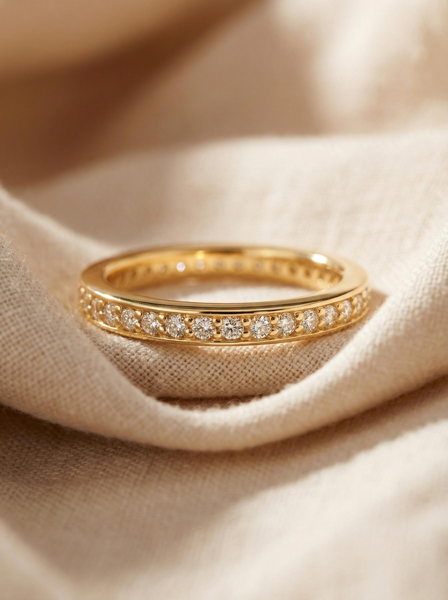 1.3mm Diamond Channel Set Eternity Band – Gillian Conroy Jewelry