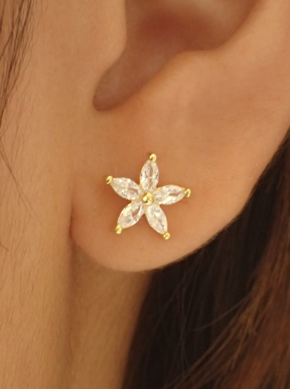 Marquise Stud Earrings Marquise Cut Diamond Earrings
