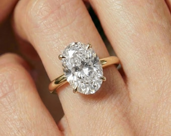 Reizen verlovingsring, nep verlovingsring voor reizen ovaal geslepen ring