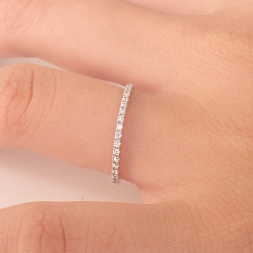 1.5mm Platinum Band Simple Thin Wedding Band Half Dome Etsy