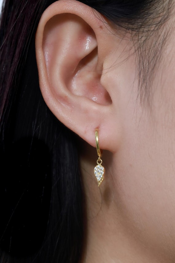 Orecchini A Clip A Forma Di Ali D'Angelo Con Zirconi Cubici - Placcati Oro 18K - Regalo In Scatola Elegante Per Lei - 2