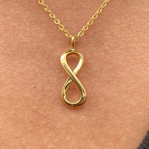 14K Solid Gold Infinity Necklace / Infinity Pendant / Delicate Infinity Necklace for Women  / Infinity Charm