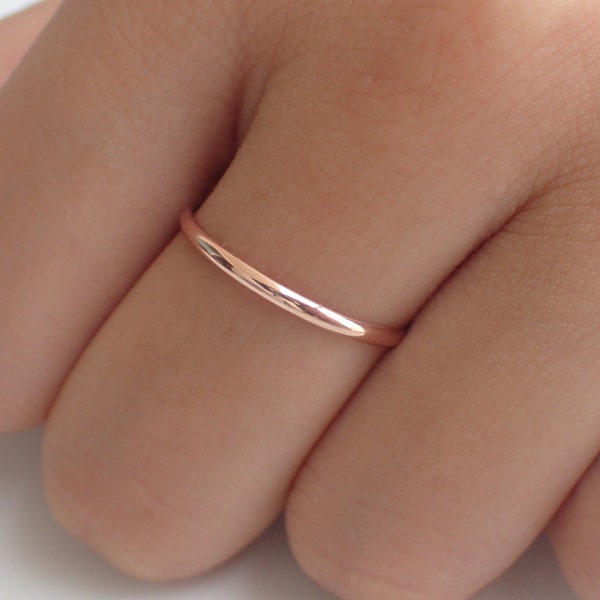 1.8mm Simple Thin Plain Wedding Band, Smooth Plain Band, Thin Dainty Band, 925 Sterling Silver Band