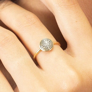 Pierścień Hekate, Pierścień Hekate Magiczny Strophalos, Biżuteria Symbol Koła Hekate, Pierścień Talizman, Pierścień Bogini
