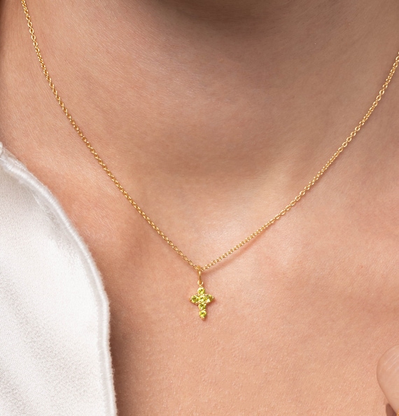 Small Cross Pendant - Peridot Small Cross Pendant - Peridot