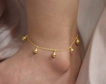 Jingle Bell Anklet / Anklet Gift for Her / Sterling Silver Anklet / Birthday Gift / Gift for Girlfriend, Sister