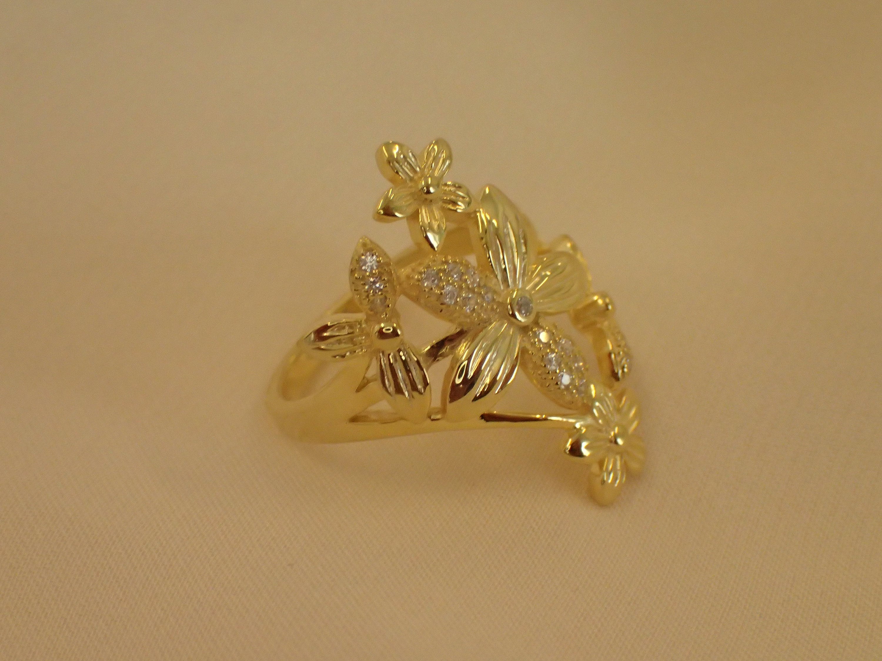 Lily Flower Ring / Sterling Silver Bouquet of Lilies Ring / Etsy