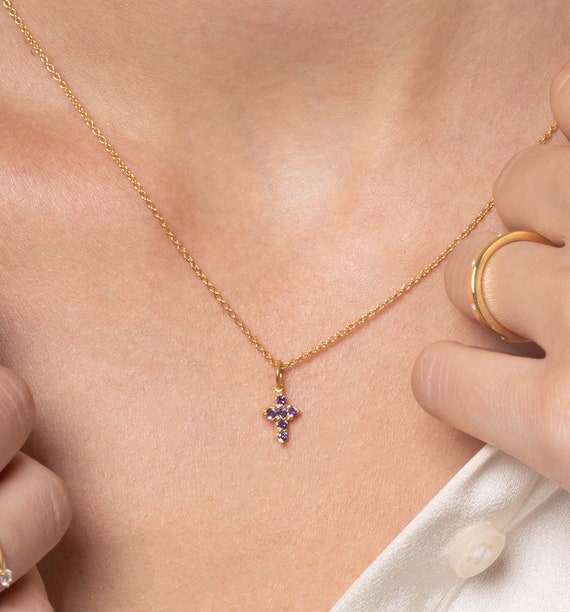 Small Cross Pendant - Amethyst Small Cross Pendant - Amethyst