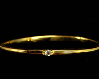 14k Gold Dainty Ring, Single Diamond Ring, Minimalist Black Diamond Ring, One Diamond Solitaire Ring