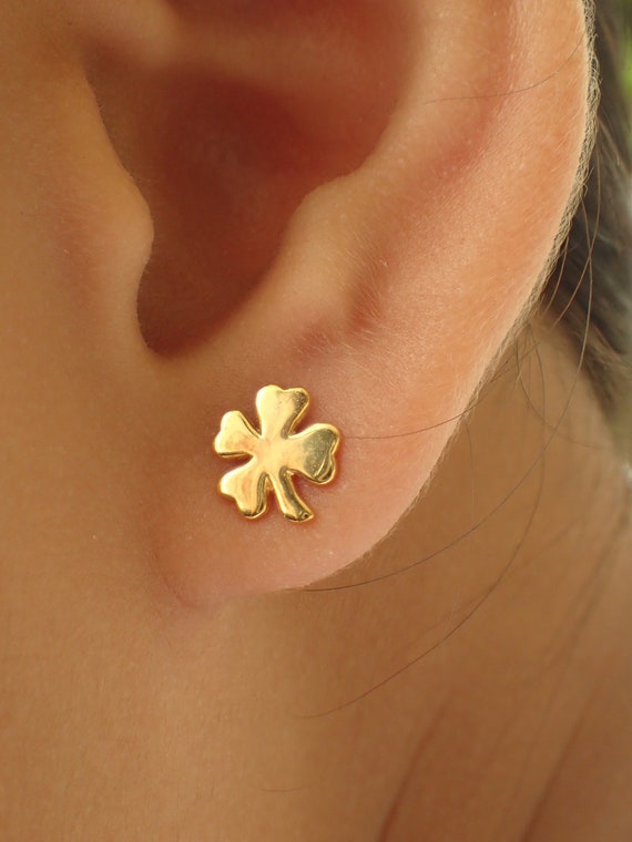 Lucky Clover Stone Studs Lucky Clover Stone Studs