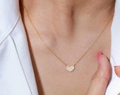 Heart Necklace / Tiny Heart Charm / 925 Sterling Silver
