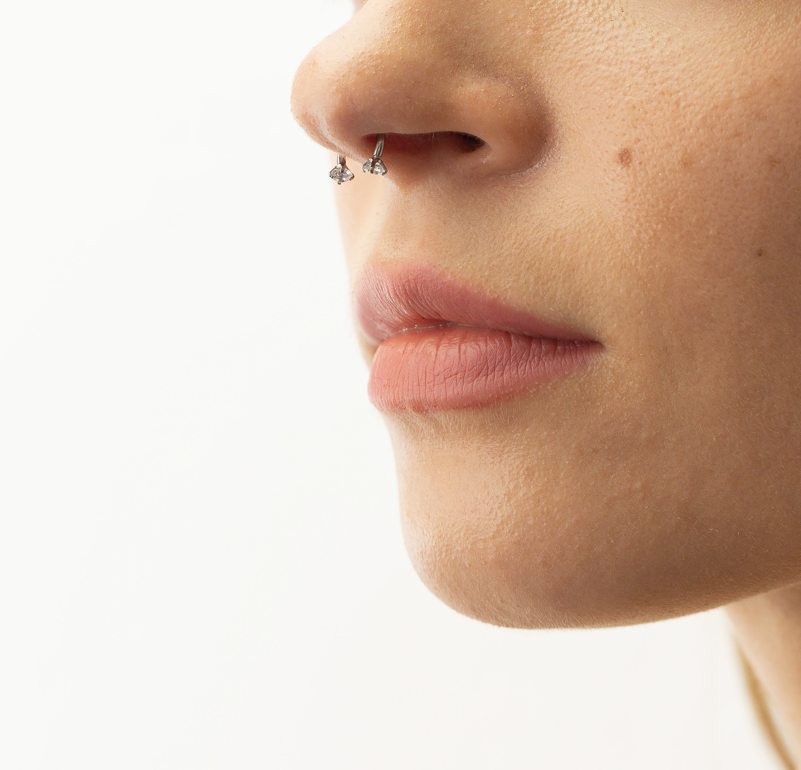 Diamond Septum Ring, Horseshoe Ring, Nose Piercing, Modern Ring ...