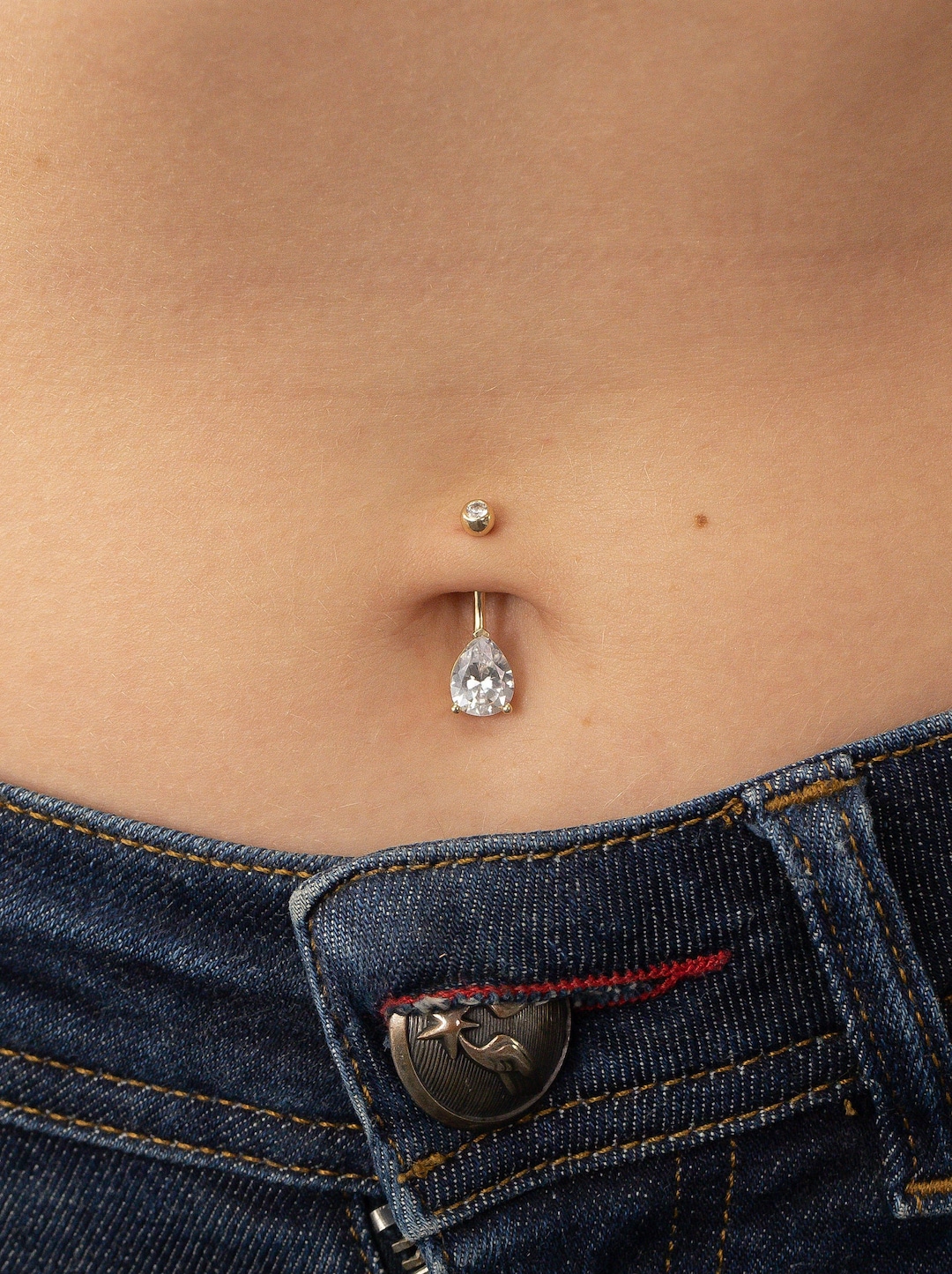 Teardrop Belly Ring Belly Ring Small Tear Drop Belly Ring Navel Ring Dainty Body Jewelry Etsy