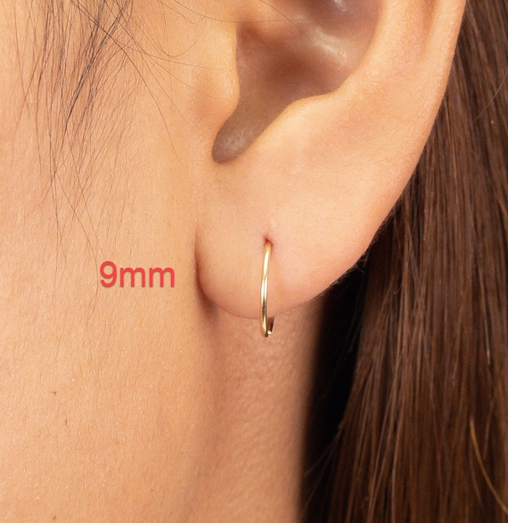 Cartilage hoop clearance earrings 14k gold