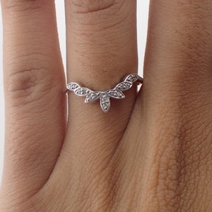 Custom Design Nesting Band, Custom Fitting Band Engagement Ring Enhancer, Custom Curved Band