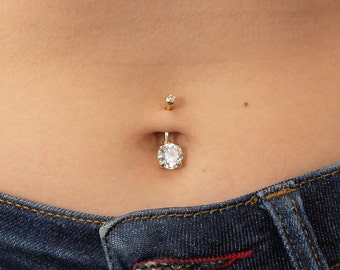 Diamond Belly Button Ring, Small Ring, Belly Ring, Diamond Ring, Belly Button, Body Piercing Ring