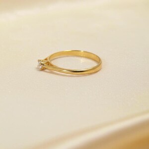 2.5mm Moissanite Engagement Ring, Bridal Wedding Ring Gift for Her, Solitaire Ring for Women, Anniversary Gift image 2