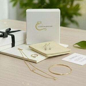Cluster Sapphire Necklace Gift for Her, 14Solid Gold Cluster Necklace, Rope Chain Gold Necklace Gift for Her image 8