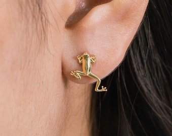 frog earrings