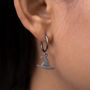 Witch Hat Halloween Earrings, Witch Earrings, Halloween Earrings Gift for Her, Clay Earrings, Halloween Jewelry